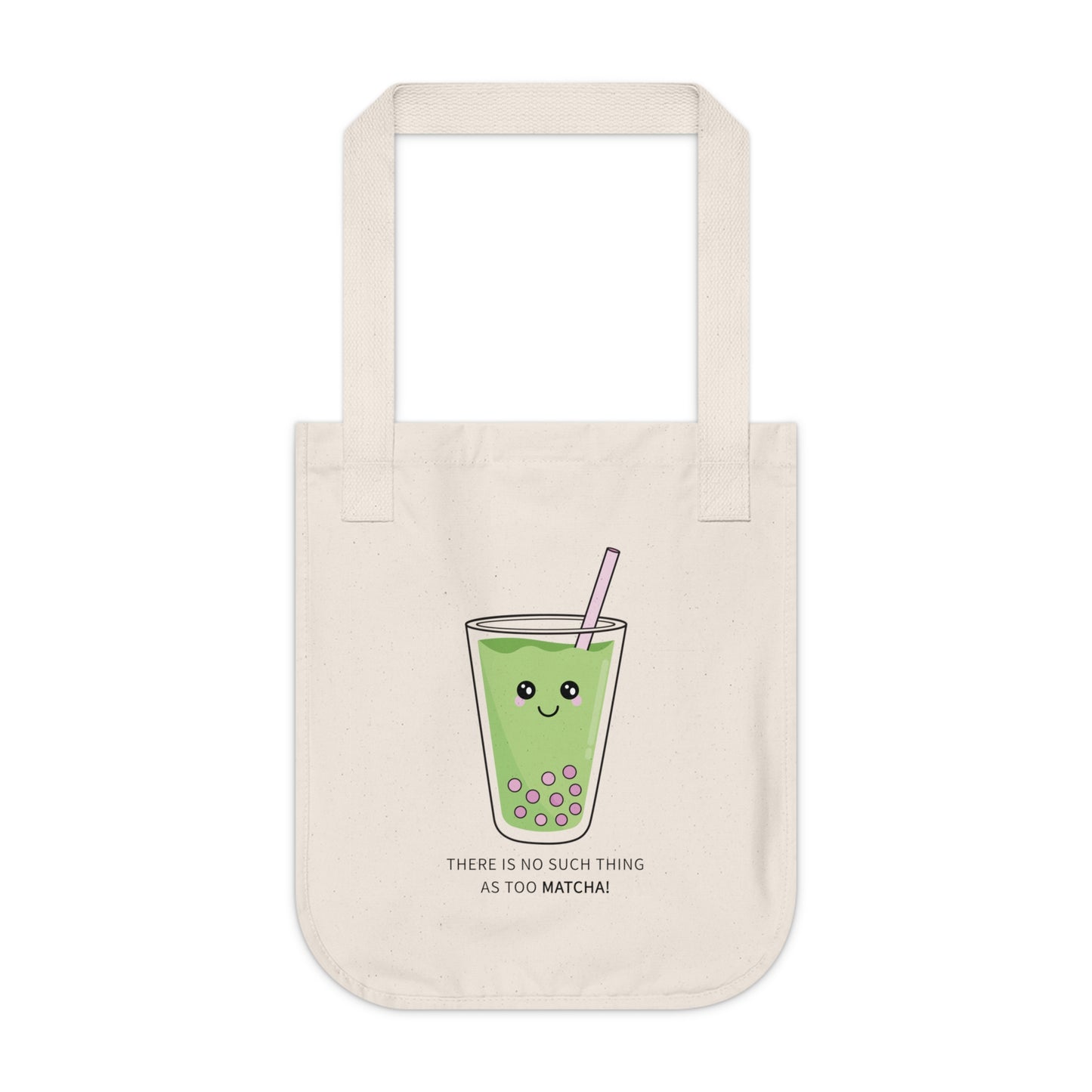 Matcha Latte Organic Canvas Tote Bag