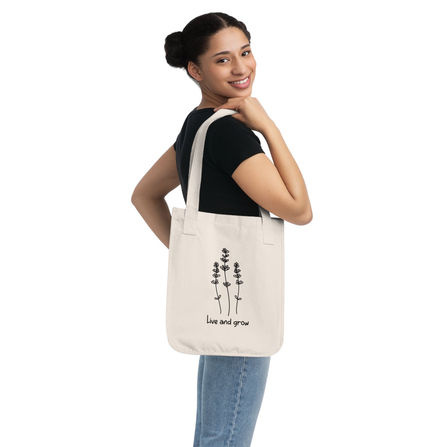 Live and Grow Organic Canvas Tote Bag