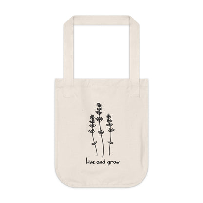 Live and Grow Organic Canvas Tote Bag