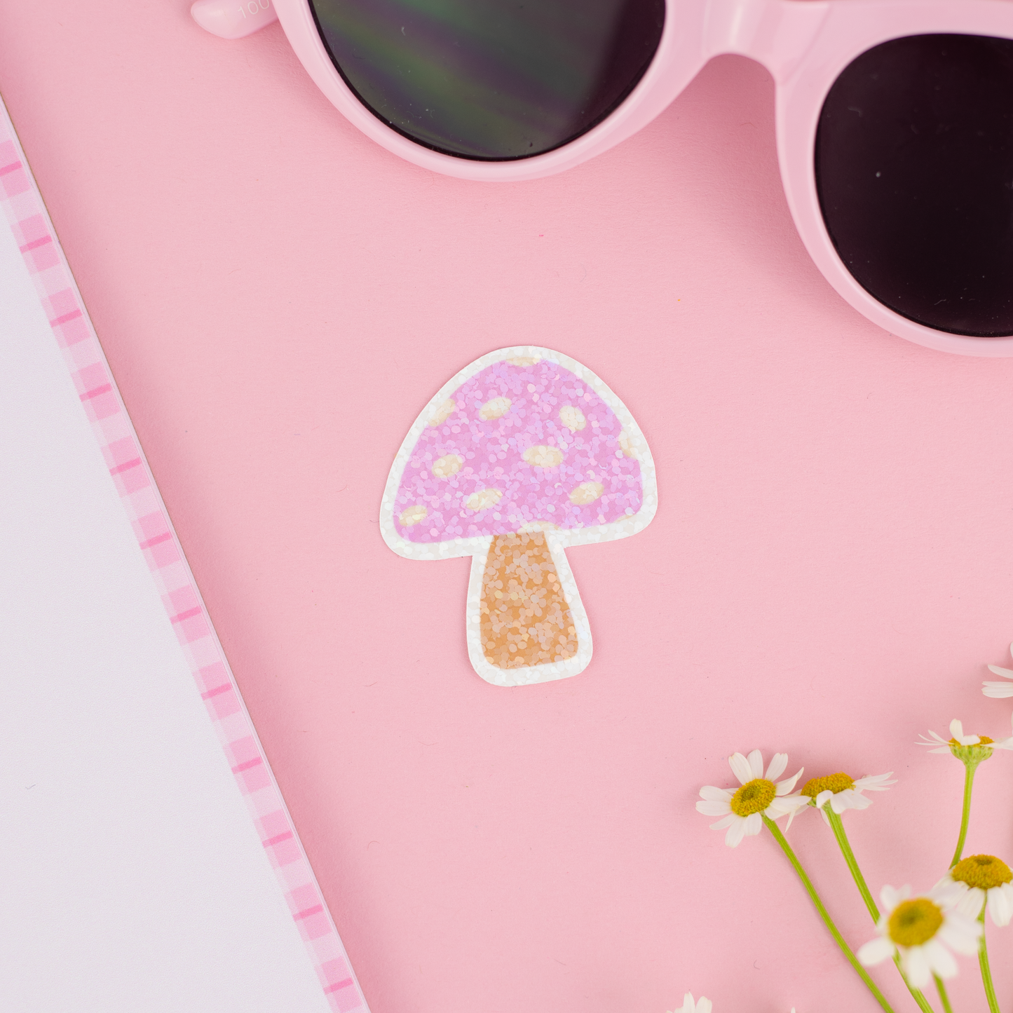 Pink Magical Mushroom Sticker