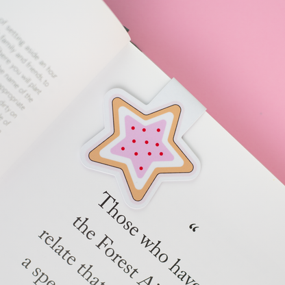 Pink Frosted Star Cookie Bookmark