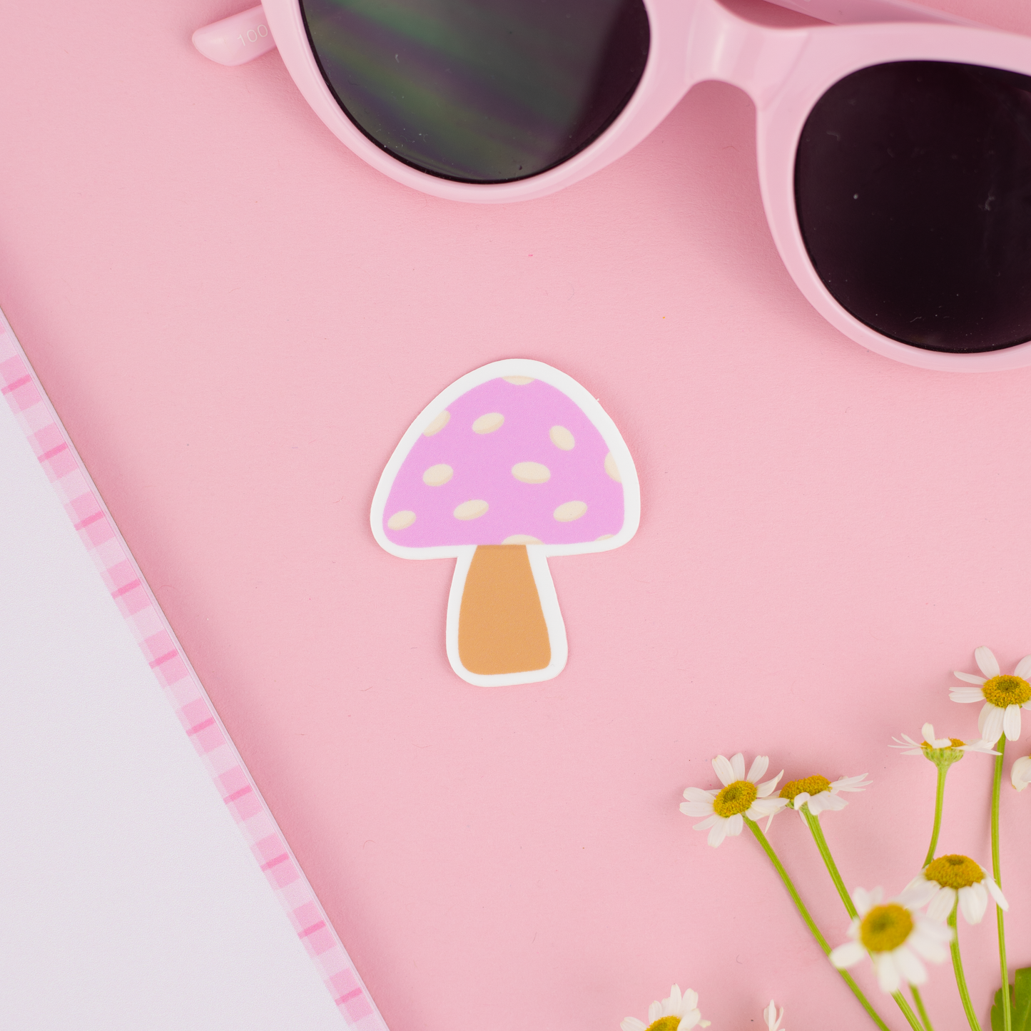 Pink Magical Mushroom Sticker