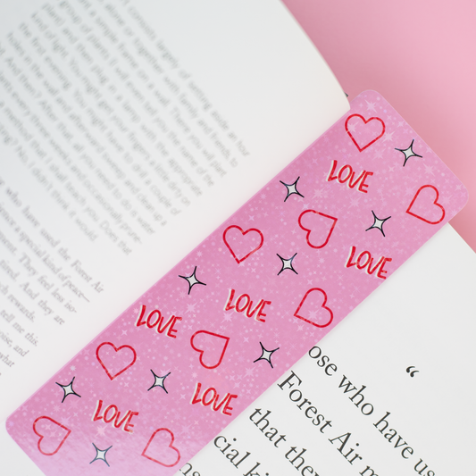 Hearts and love bookmark