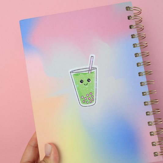 Kawaii Style Matcha Latte Sticker